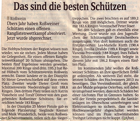 Bericht zum Ranglistenfinale 2014